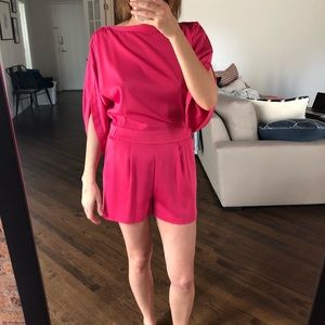 NWT DVF hot pink Romper